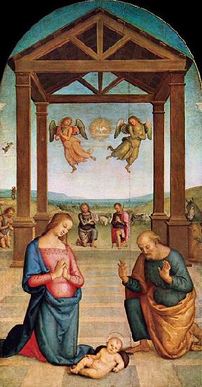 Pietro Perugino Nativity Norge oil painting art
